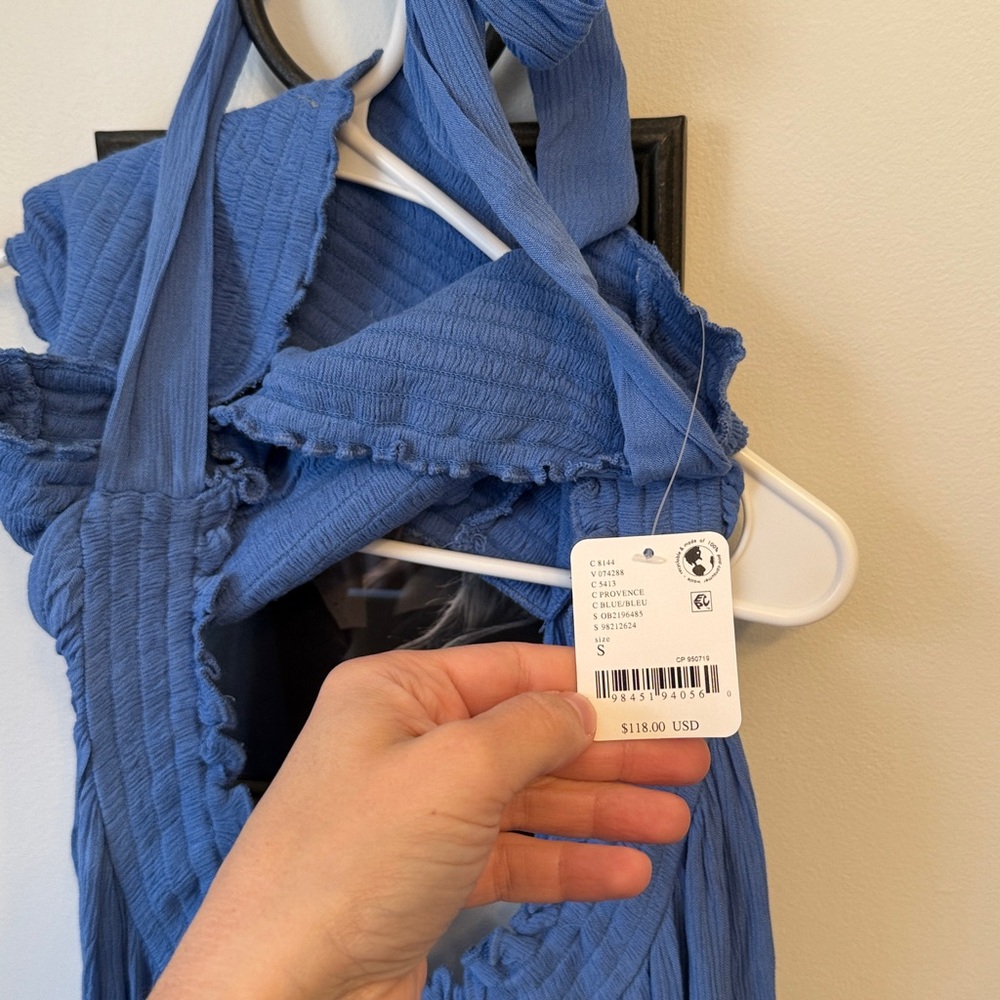 Free People Kauri‎ Maxi Blue Dress Size Small - Picture 5 of 6